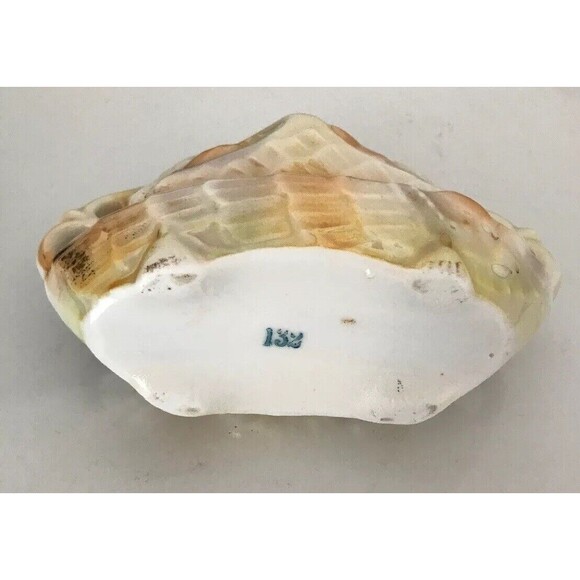 Vintage Porcelain iridescent pearl Trinket Container Vase With Handle 4" x 6" - Picture 7 of 11